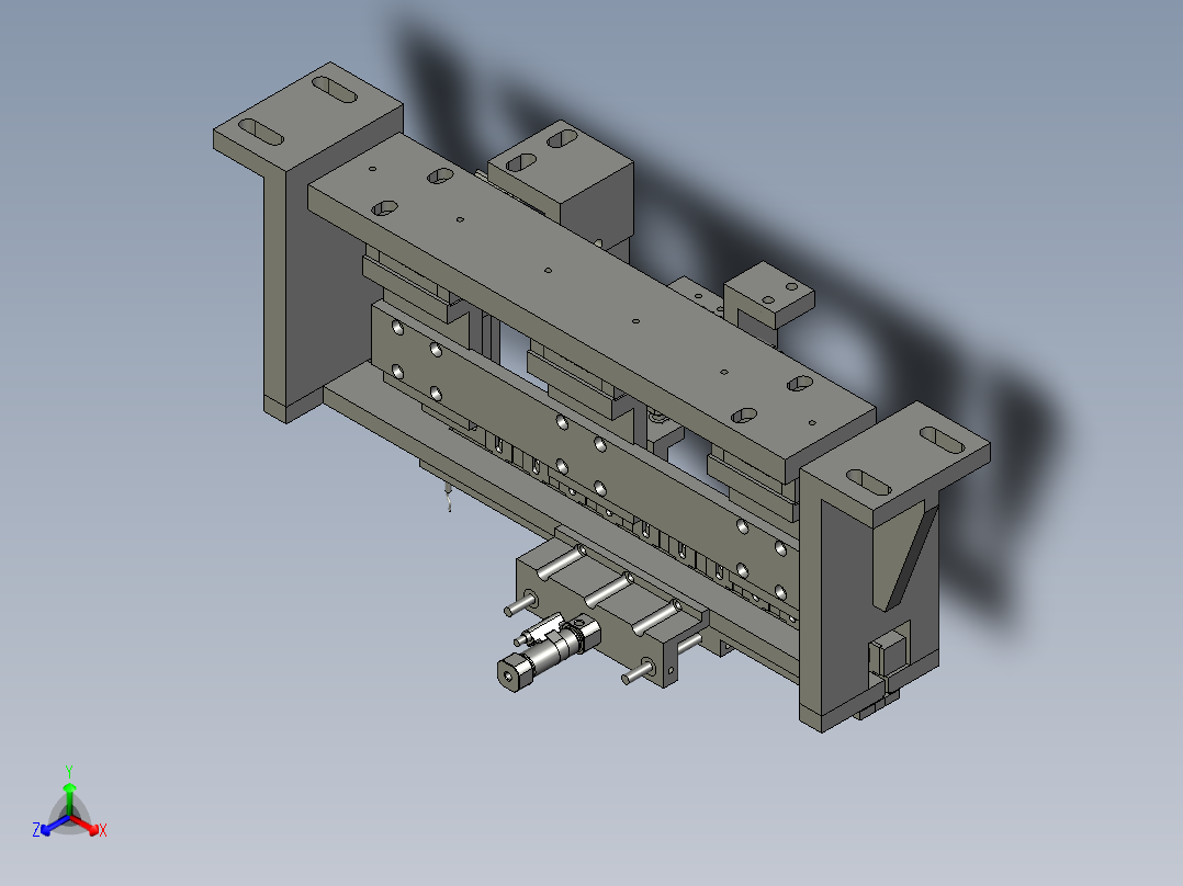 扬声器自动加工生产线设计-JA1308-HD-040000拨叉送料机构-V1正等轴测图