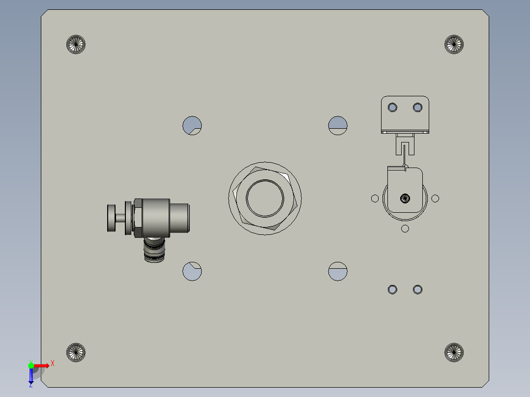 XMJ10101-03A压料架总成俯视图