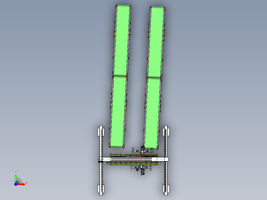 玻璃搬运机器人前视图