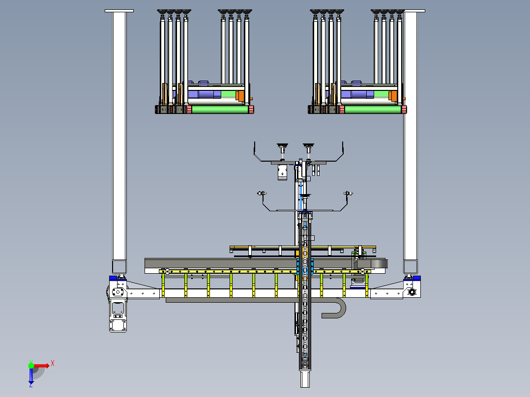 玻璃搬运机器人俯视图