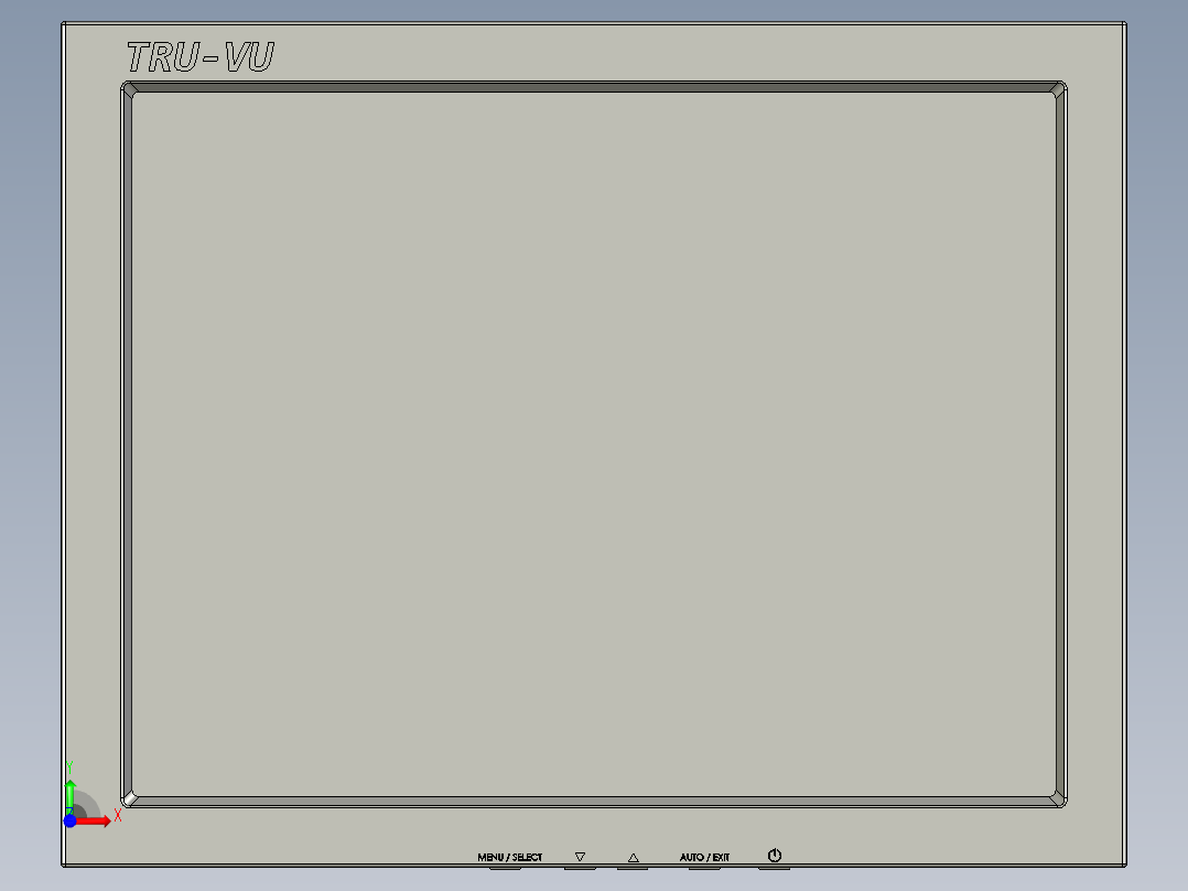 15寸触摸屏电脑显示器前视图