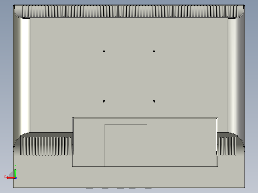 15寸触摸屏电脑显示器后视图