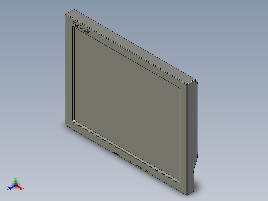 15寸触摸屏电脑显示器正等轴测图