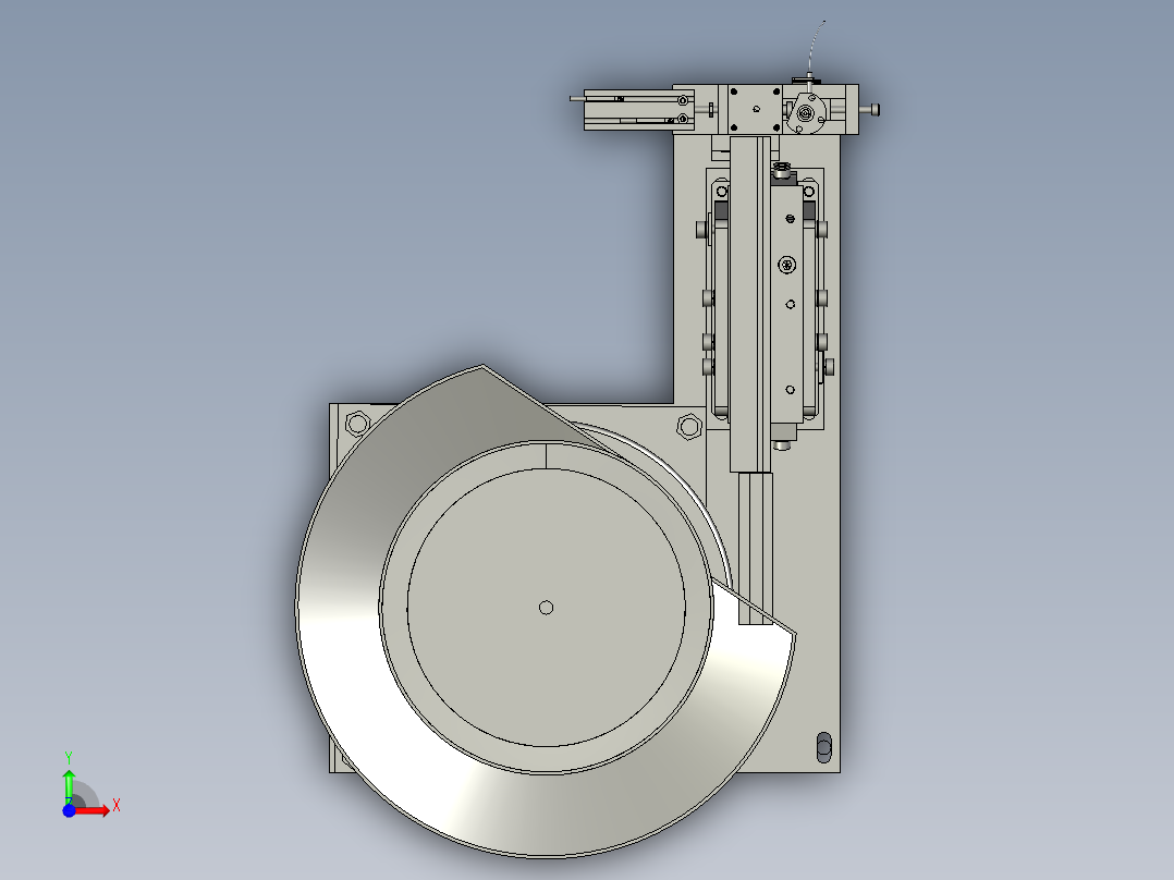 三角件振动盘示意图前视图