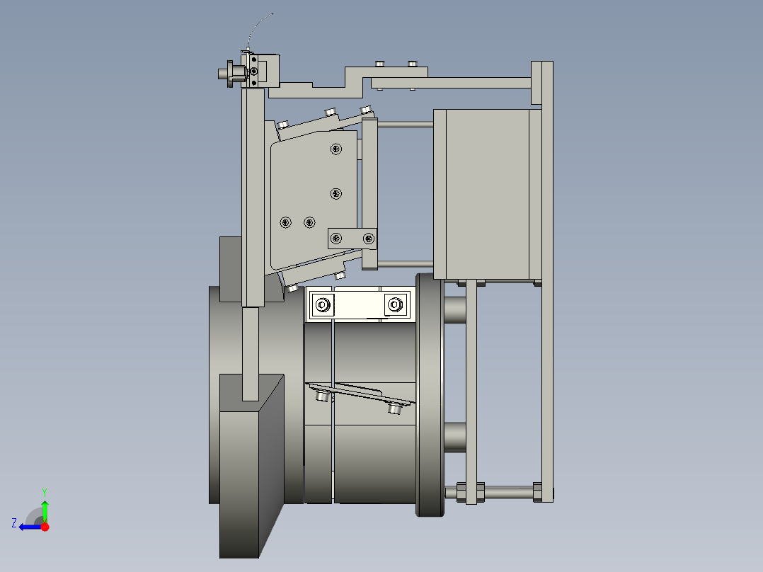 三角件振动盘示意图右视图