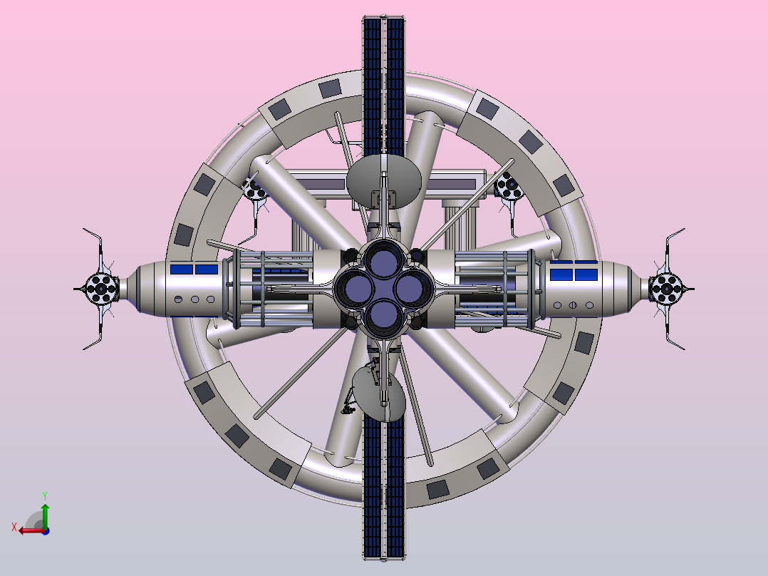 “旅行者德尔塔7号”空间站后视图