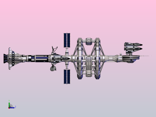 “旅行者德尔塔7号”空间站左视缩略图