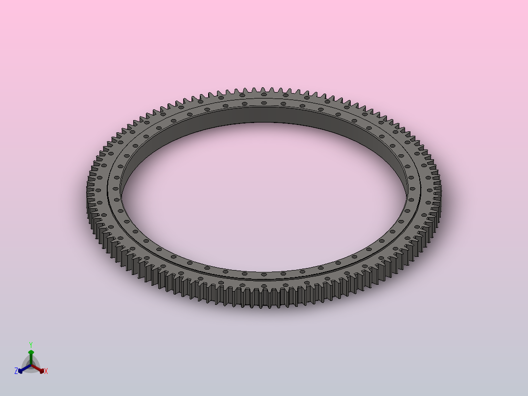 外齿式四点接触球轴承_012.60.2000正等轴测图