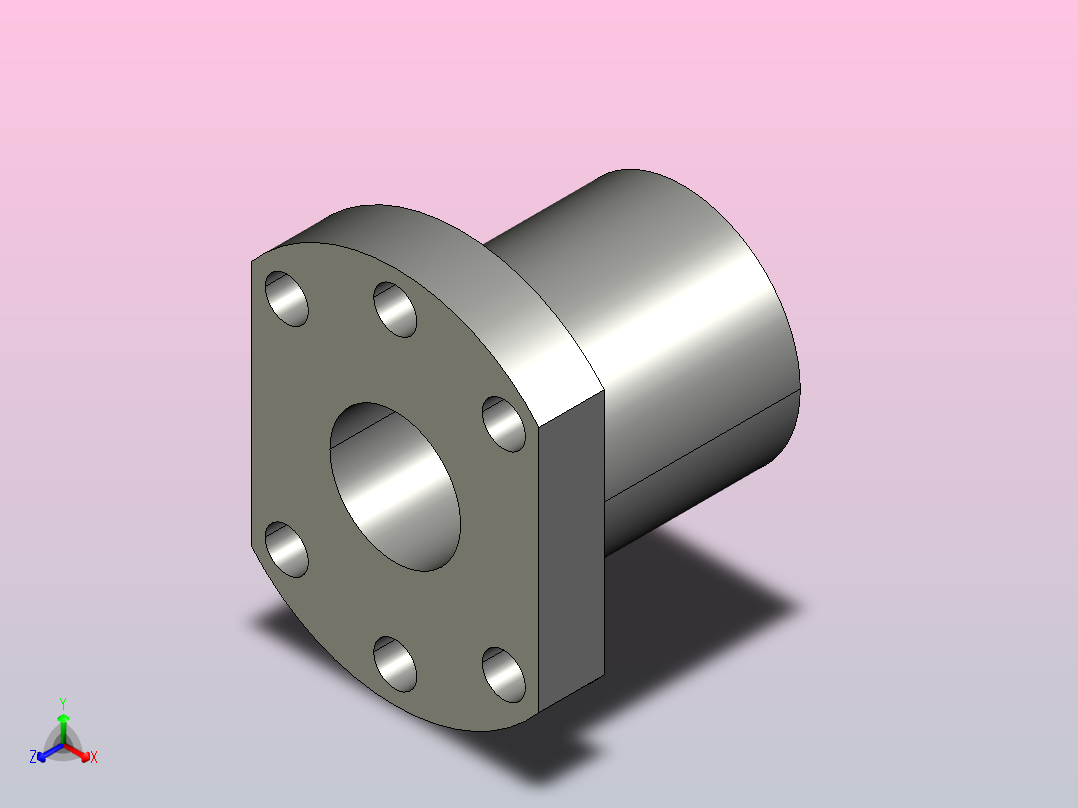 SFU2005丝杆螺母正等轴测图