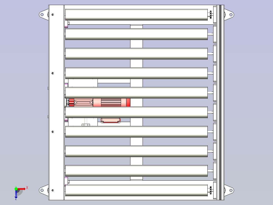 滚筒输送线3D俯视图