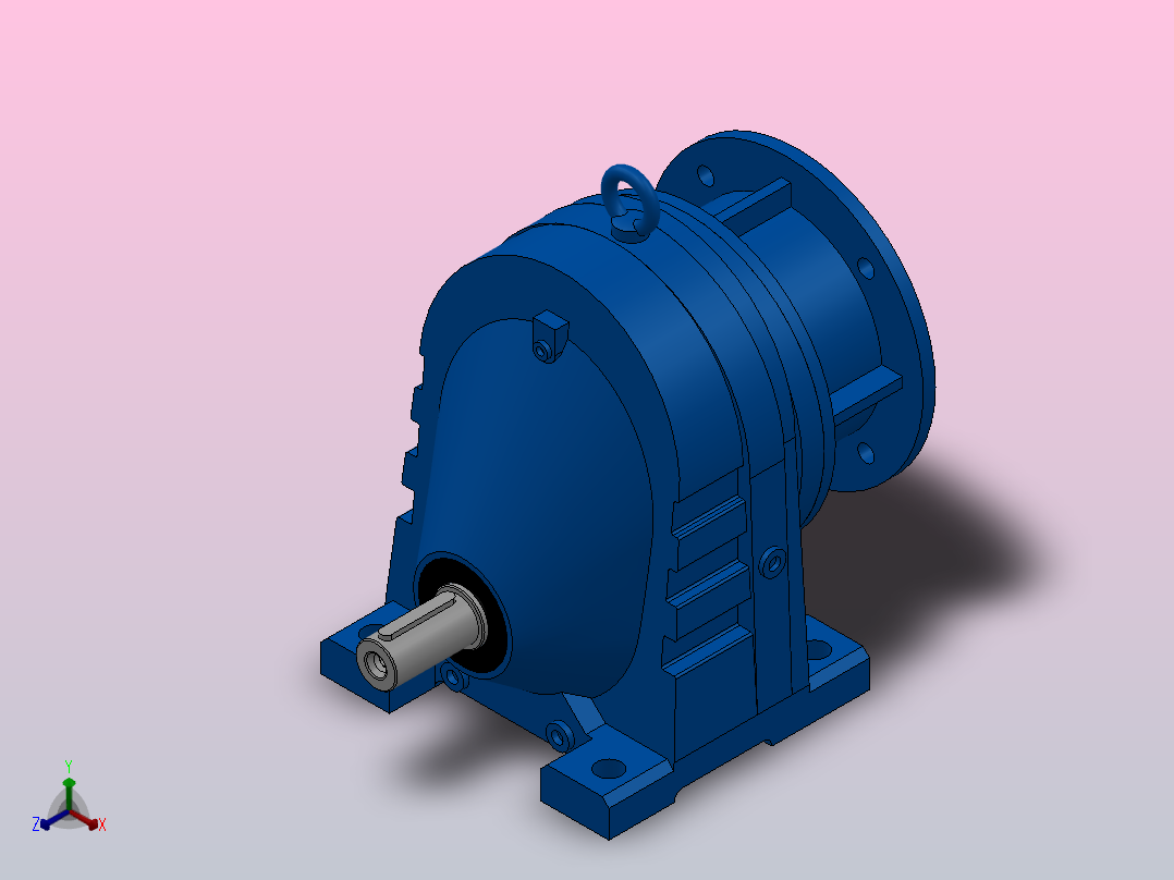 RX77ZP斜齿轮减速机RX77-1.42-M1-P90主视图