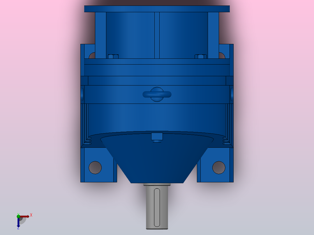 RX77ZP斜齿轮减速机RX77-1.42-M1-P90俯视图