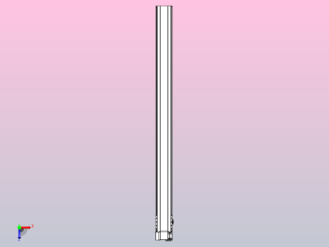 皮带直线轴半封闭可选导轨TPA-HNB-175D-140-L2100-LP-Y-P75-N3俯视图