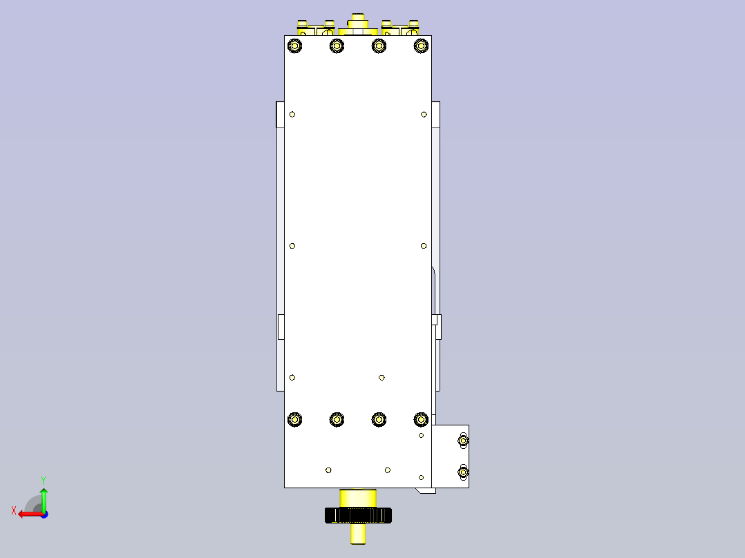 一款靠边（校准）机构3D模型后视图