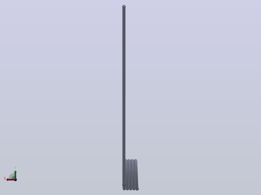 135度圆柱形扭转弹簧SCT135R-5-5-0.6后视缩略图