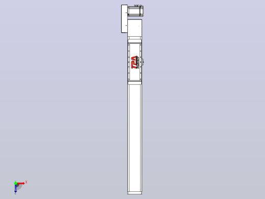 伺服电机集成皮带传动直线执行器TPA-OCB-120-224-L750-MR-P75-N3俯视缩略图