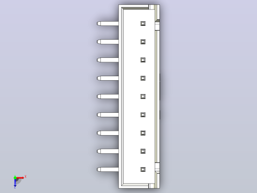 白色JST XH 9针连接器P 2 54mm有角度俯视缩略图