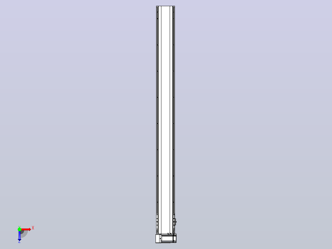 皮带直线轴半封闭可选导轨TPA-HNB-140D-120-L1500-LU-C-P40-N3俯视图
