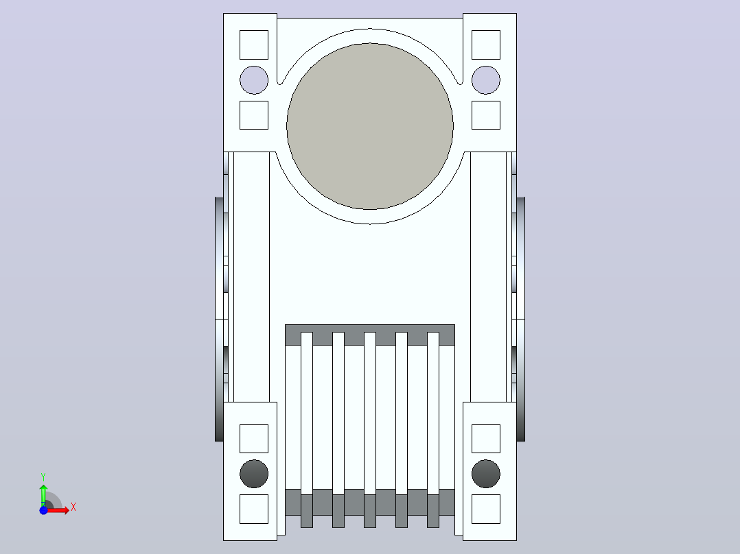 NRV蜗轮减速机[NRV75-10-YZ-B3]前视图
