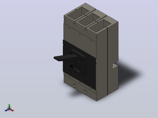 3VL 160-1600A 3极固定式塑料外壳式断路器[VL1603VL2]正等轴测缩略图