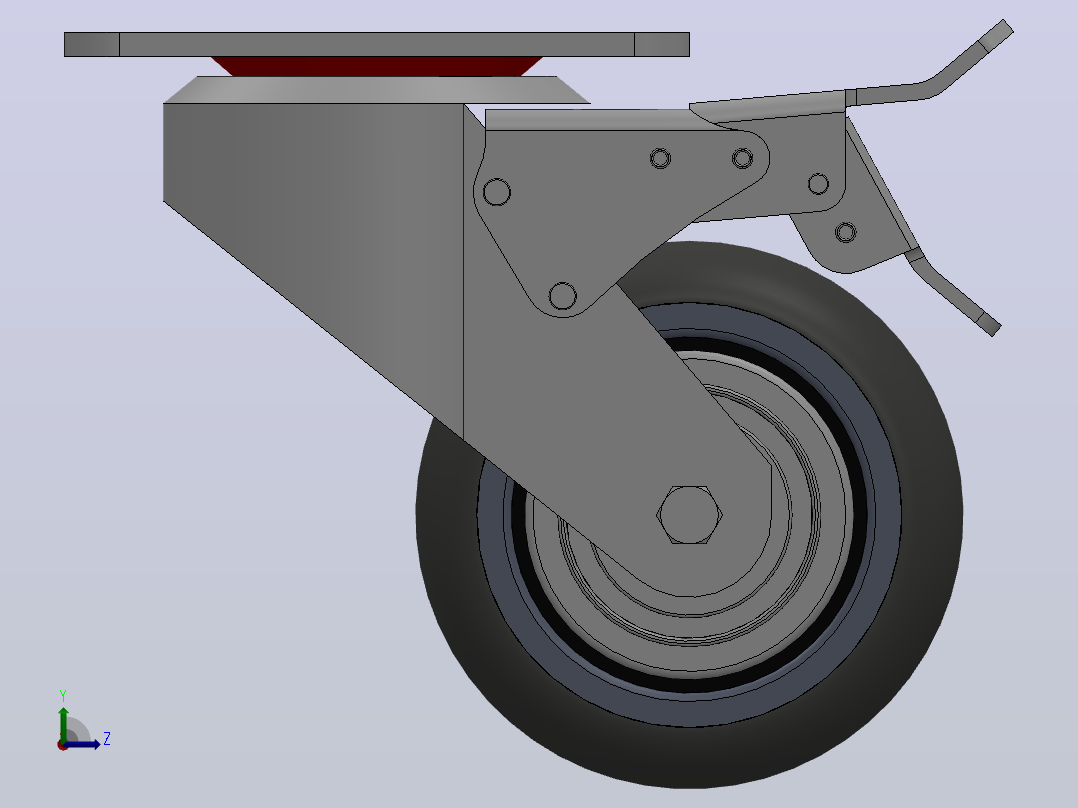 Z13-01B-150-202G重型轮[Z13-01B-100-202G]左视图