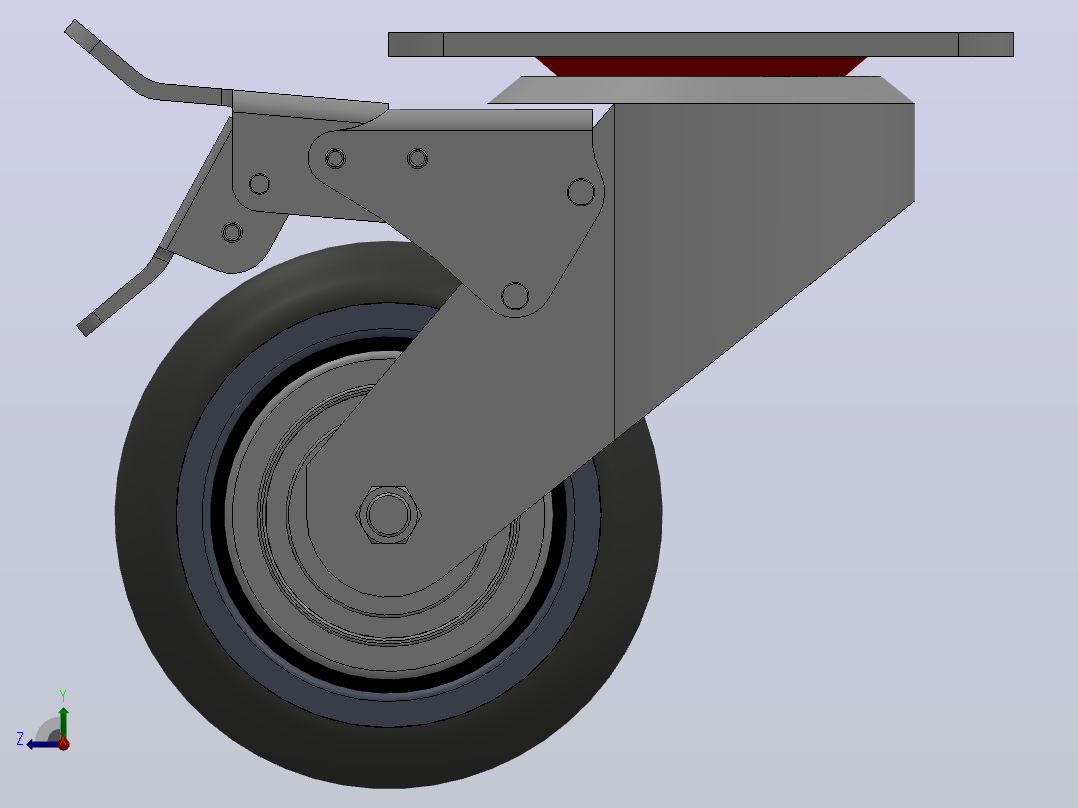 Z13-01B-150-202G重型轮[Z13-01B-100-202G]右视图