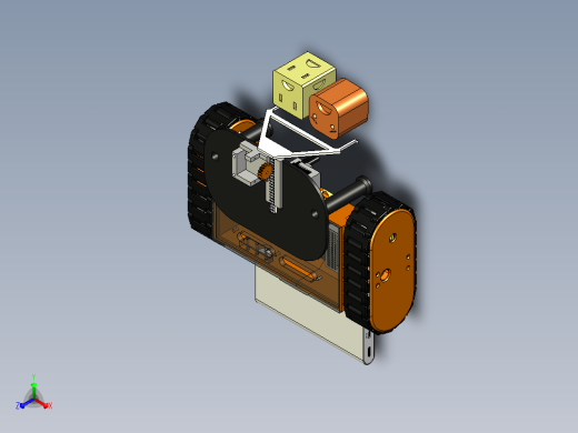 DIT履带小车模型正等轴测缩略图