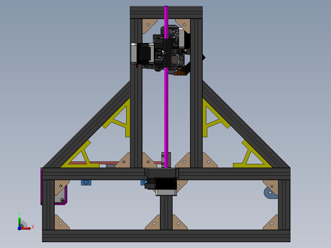 小型3D打印机模型前视图