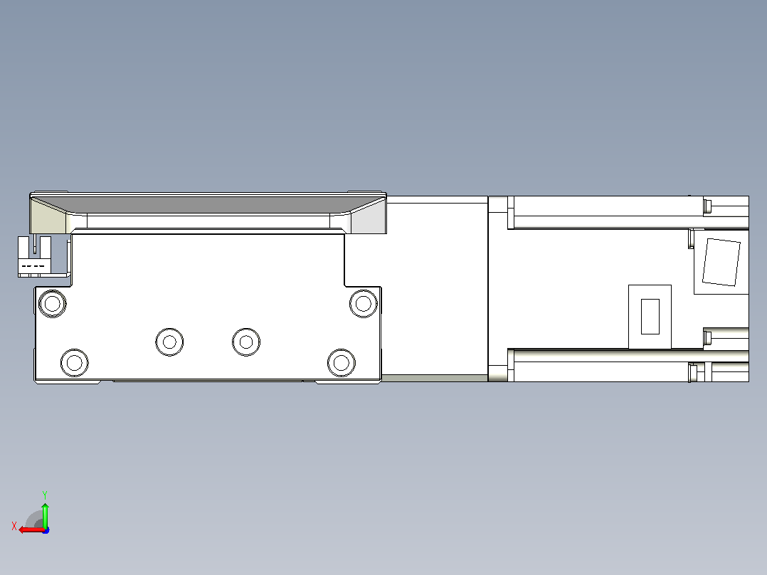 皮带直线轴双滑块型TPA-GCBS-150-P80-L175-DR-M75-N3后视图