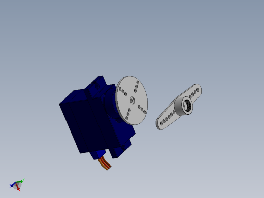 微型伺服电机结构3D图纸 Solidworks设计主视缩略图