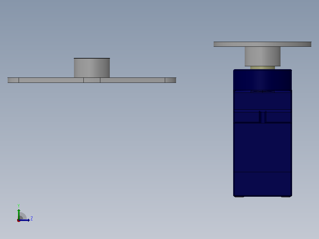 微型伺服电机结构3D图纸 Solidworks设计左视图