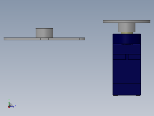 微型伺服电机结构3D图纸 Solidworks设计左视缩略图