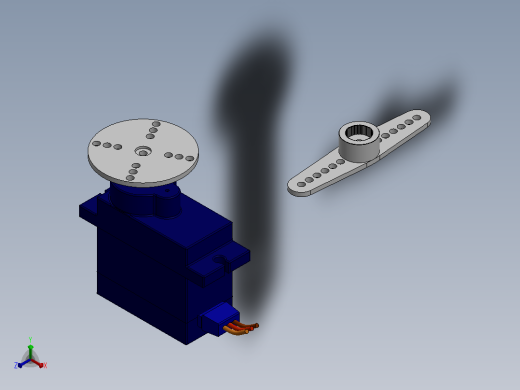 微型伺服电机结构3D图纸 Solidworks设计正等轴测缩略图