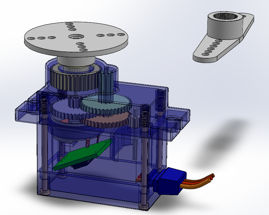 微型伺服电机结构3D图纸 Solidworks设计