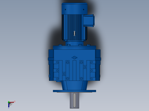 RF167法兰轴伸式安装斜齿轮减速机RF167-Y11-4P-160M-M1-0°-Φ550俯视缩略图