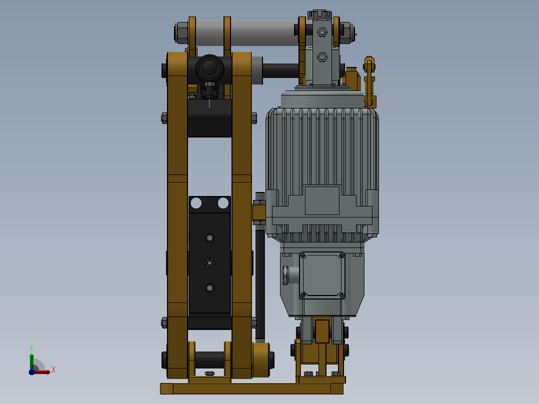YP31系列电力液压盘式制动器YP31-1250-710×30-ⅠA-CL.RL.WL.HL前视图