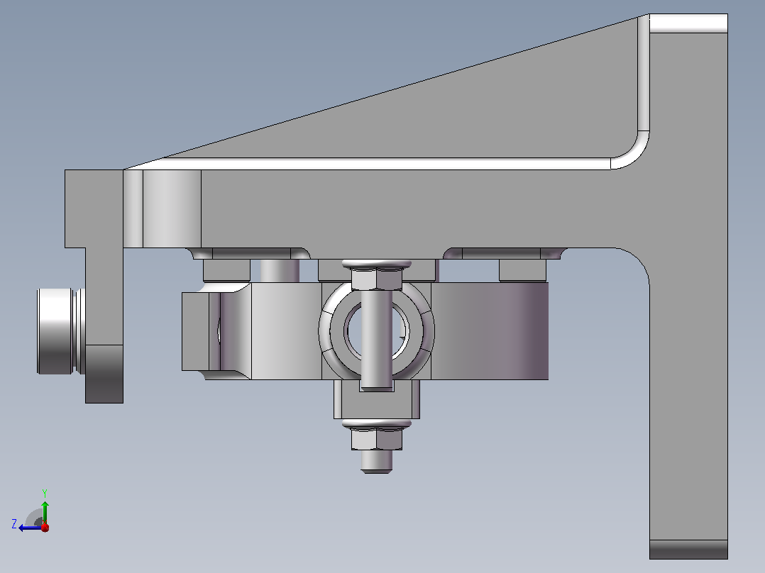 齿轮油泵泵体工艺及2-φ7孔加工夹具设三维sw+CAD+说明书右视图