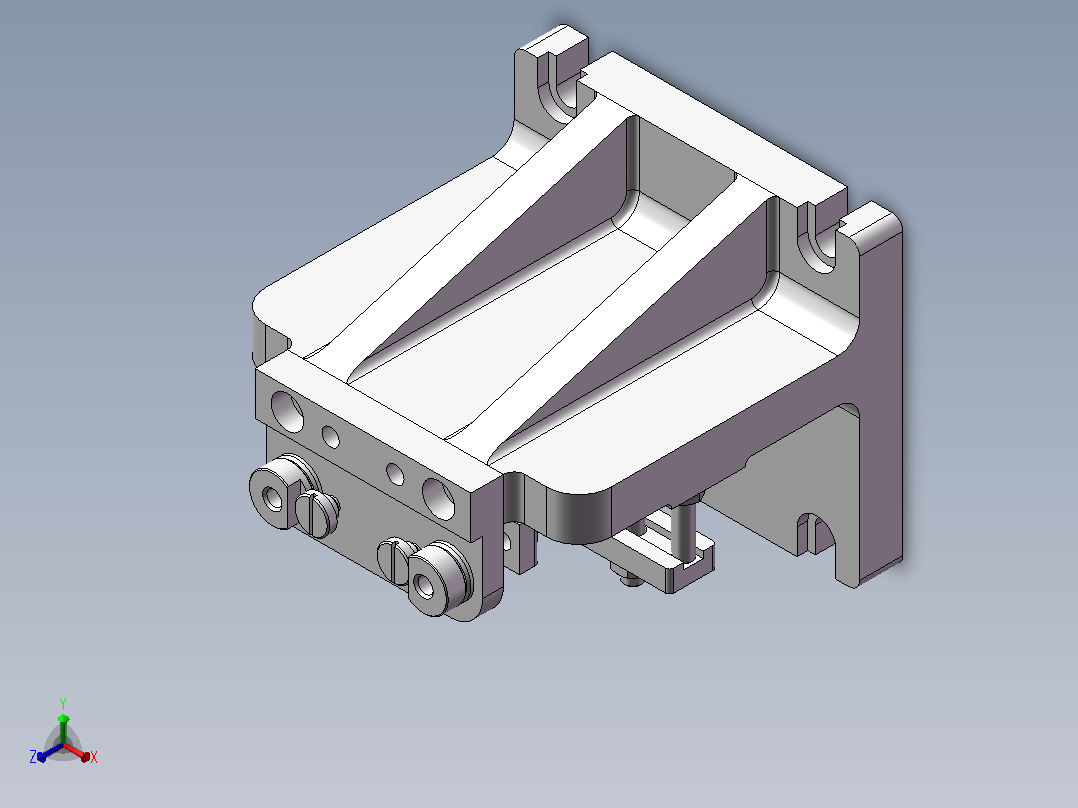 齿轮油泵泵体工艺及2-φ7孔加工夹具设三维sw+CAD+说明书正等轴测图