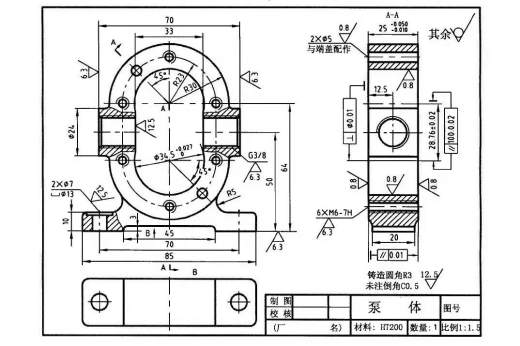 齿轮油泵泵体工艺及2-φ7孔加工夹具设三维sw+CAD+说明书缩略图