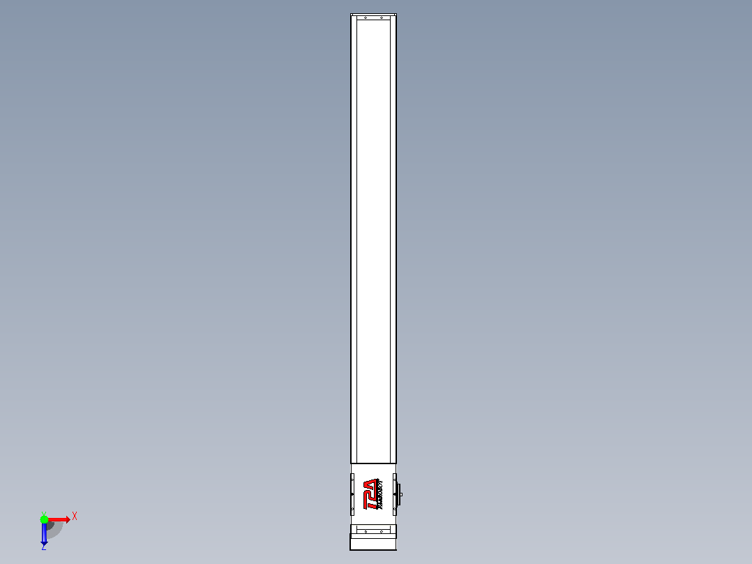 滚珠丝杠直线轴带导轨全封闭TPA-HCR-110D-1610C-L1050-MP-Y-P40-N3俯视图