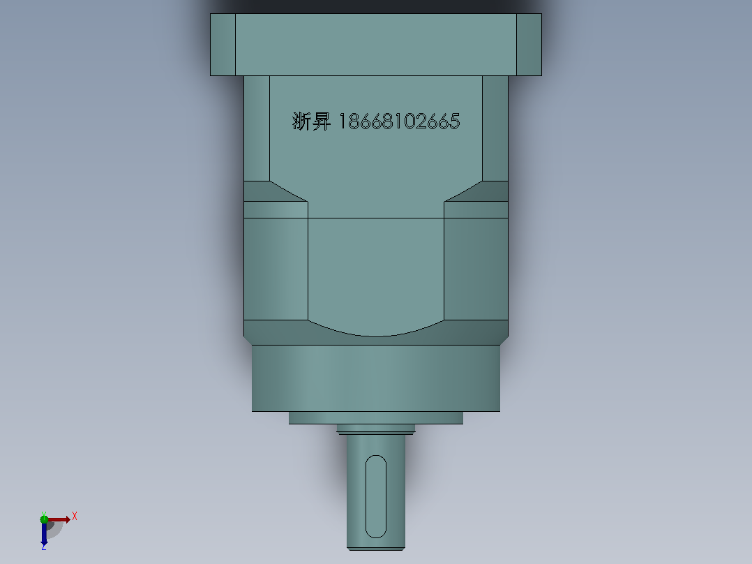 PLE60转90(孔输出)精密行星减速机[PLE60-4-S2-P2-14]俯视图
