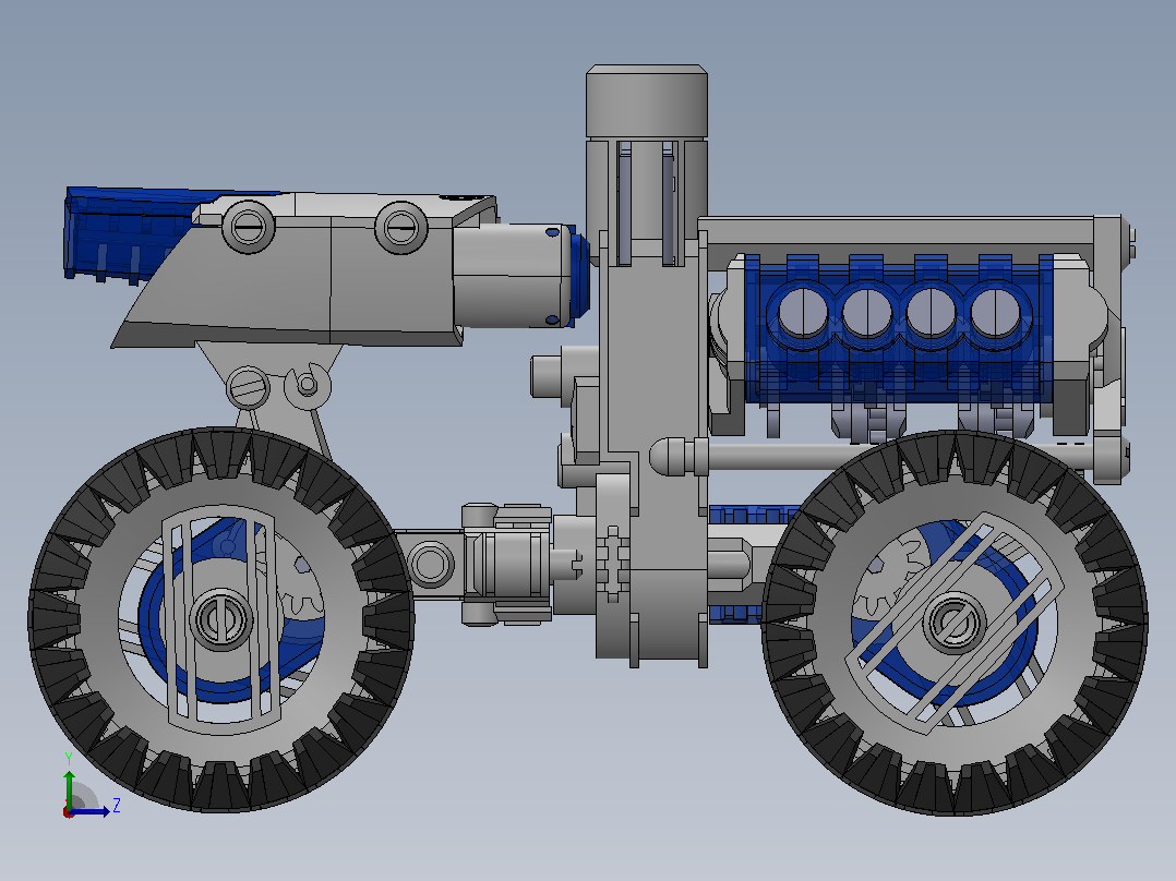 A3002669-盐水驱动玩具车左视图