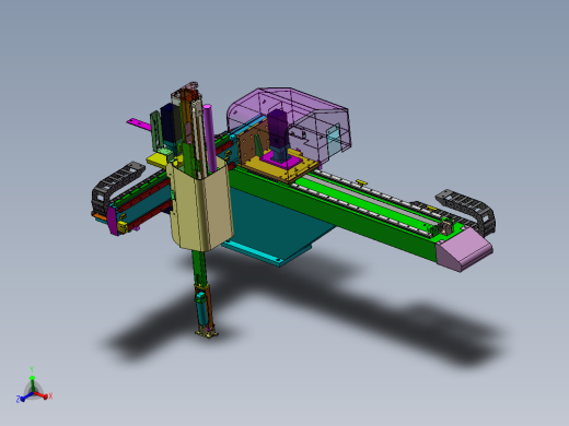 三轴伺服机械手、注塑机械手含全套工程图