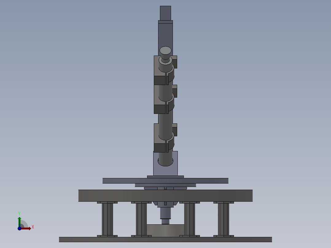旋架式加速度过载模拟实验台结构设计与分析(sw+说明书+cad)前视图