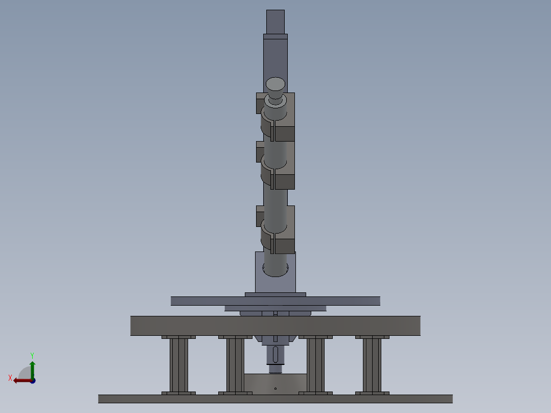 旋架式加速度过载模拟实验台结构设计与分析(sw+说明书+cad)后视图
