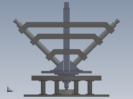 旋架式加速度过载模拟实验台结构设计与分析(sw+说明书+cad)左视缩略图