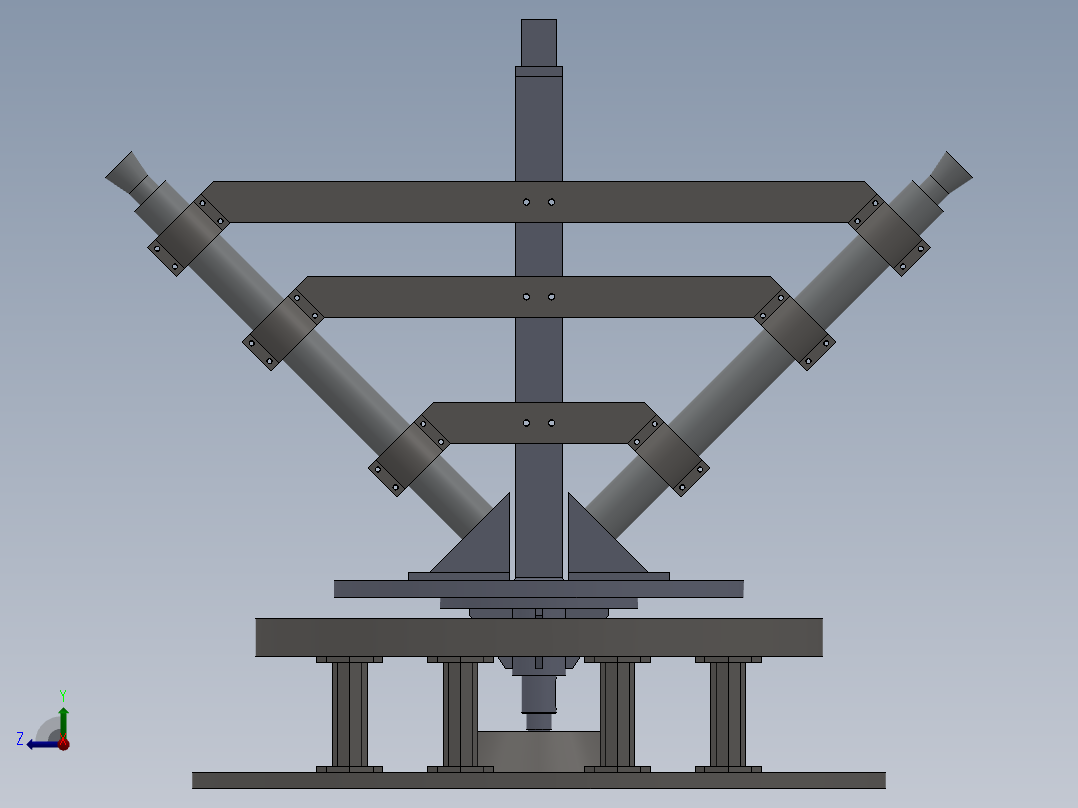 旋架式加速度过载模拟实验台结构设计与分析(sw+说明书+cad)右视图