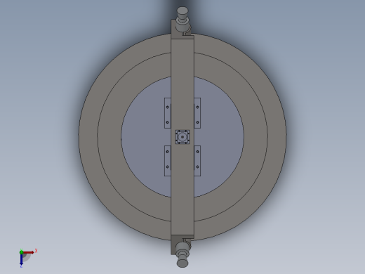 旋架式加速度过载模拟实验台结构设计与分析(sw+说明书+cad)俯视缩略图