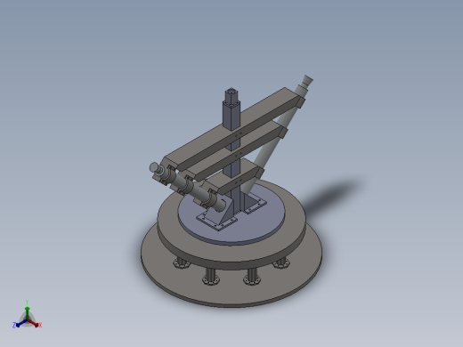 旋架式加速度过载模拟实验台结构设计与分析(sw+说明书+cad)正等轴测缩略图