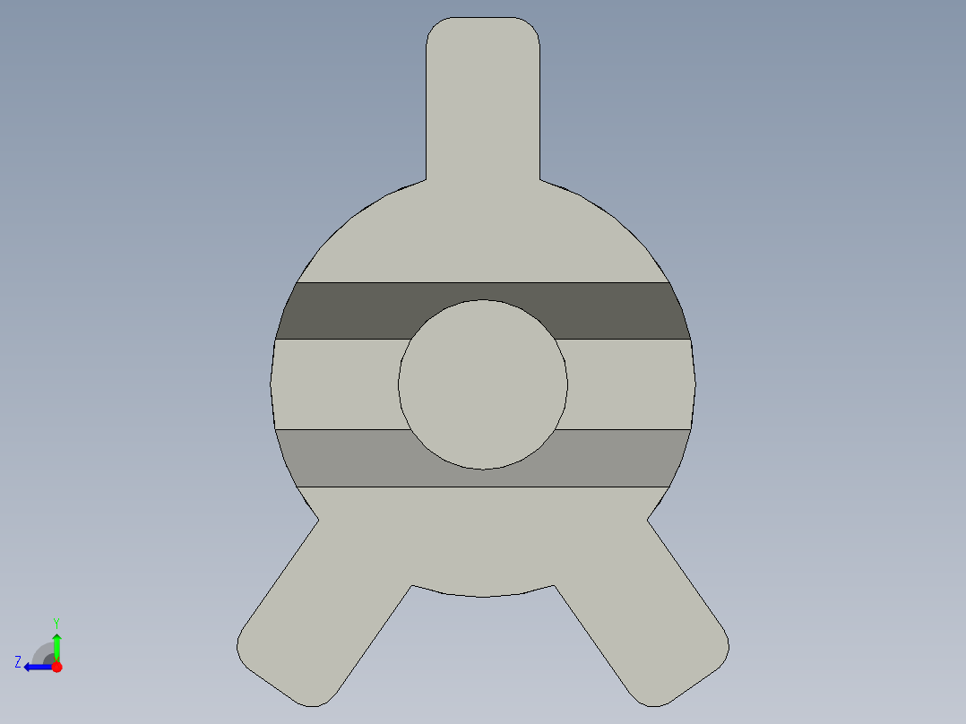电器旋钮CAD注射模设计（有cad图+proe图）右视图